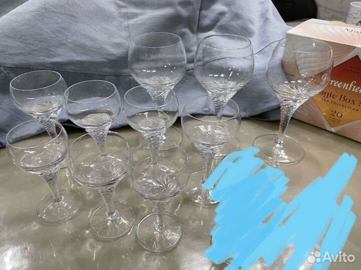 Хрустальные рюмки на ножке СССР