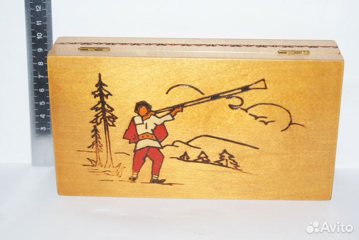 Шкатулка Карпаты ручная роспись СССР 1950 г