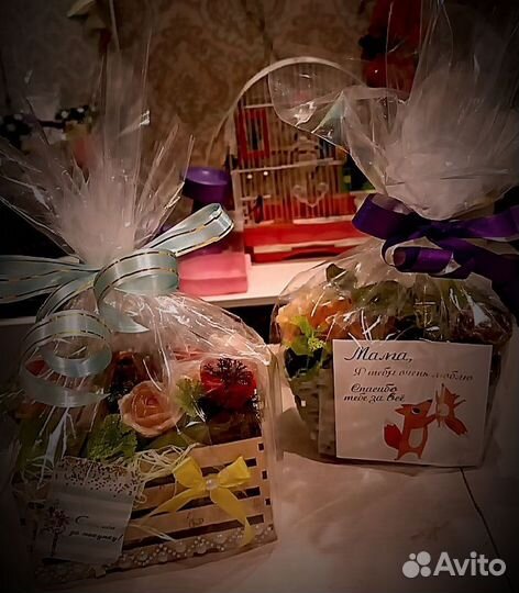 Мыльные букеты ручной работы