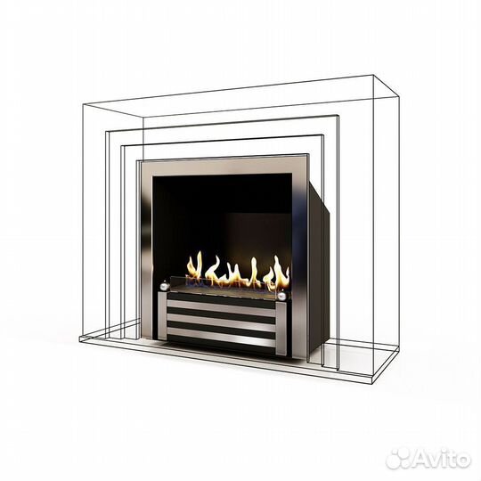 Биокамин в мраморном портале Firezo Elegante