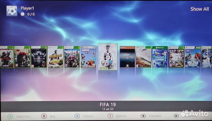 Xbox 360S 50 игр Freeboot