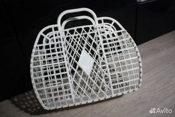 Сумка с цветочками Белая Разборная пластиковая