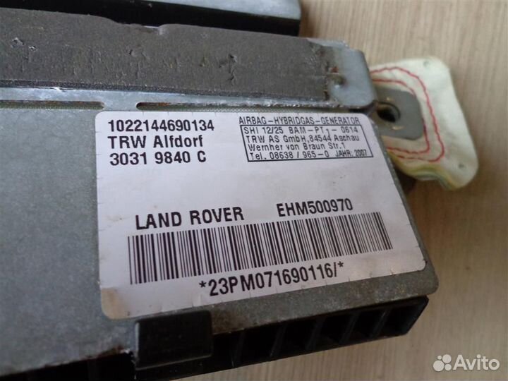 Подушка безопасности боковая (шторка) Land Rover