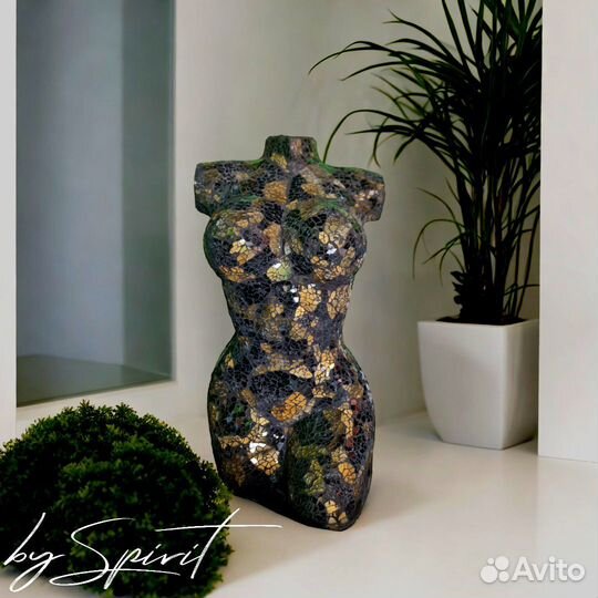 Светильник Статуя Черное Золото