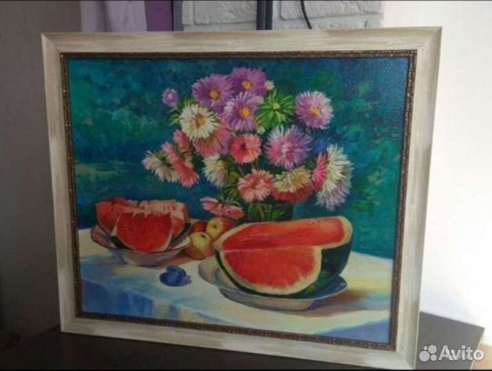 Картина, Дары осени(Астры) 60*70см