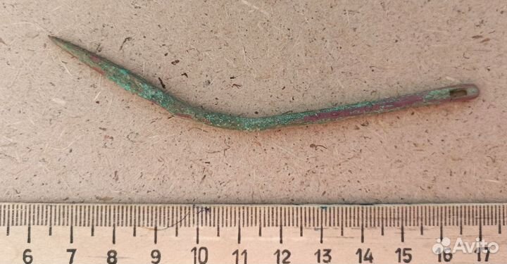 Игла медная 18-19 век. Швейная