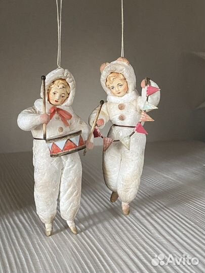 Ватные игрушки в ретро стиле