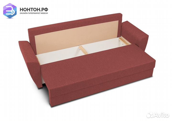 Диван еврокнижка Амстердам терракотовый