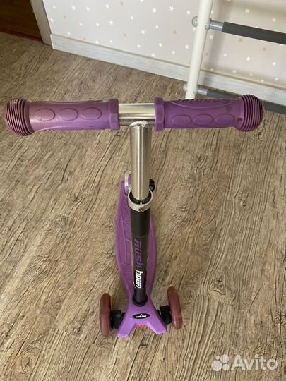 Самокат детский трехколесный со светящимися колес
