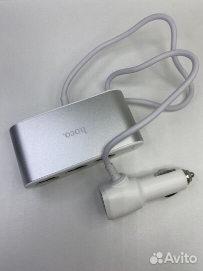 Разветвитель прикуривателя /3 гнезда / 2USB / LCD