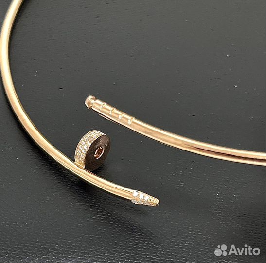 Золотое колье с фианитами 750 проба