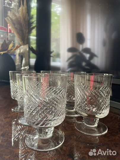 Хрустальное блюдо/ваза, бокалы/фужеры