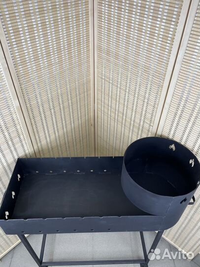 Мангал с печью под казан