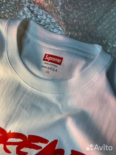 Футболка мужская Supreme красное лого