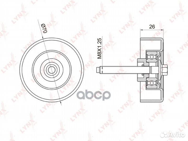 PB-7023 ролик обводной Mazda 3/6/CX-7/MX5 1.8