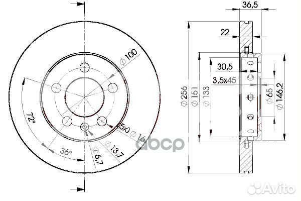 78BD5602-2 к-кт дисков тормозных передних 2шт