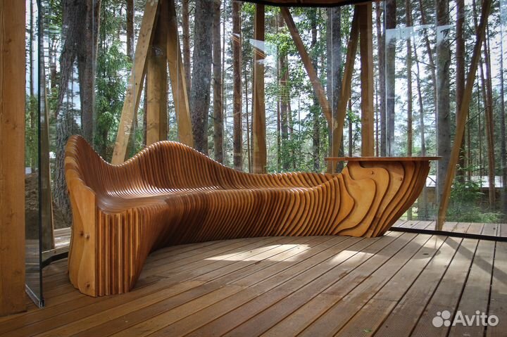 Садовая параметрическая скамья