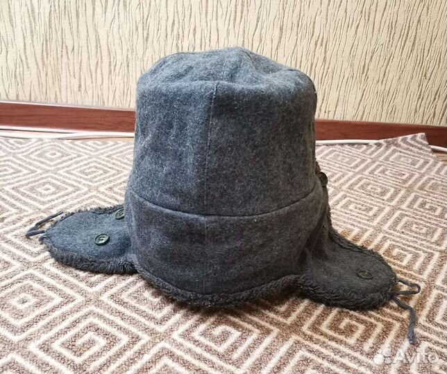 Шапка-ушанка с гербом России 56 размер