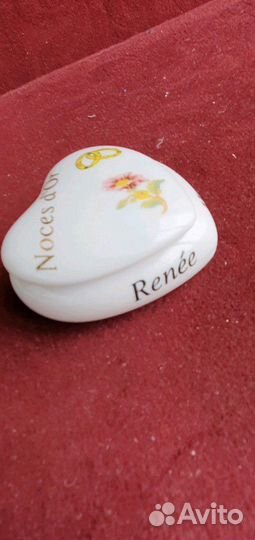 Шкатулка - Сердце фарфор Франция