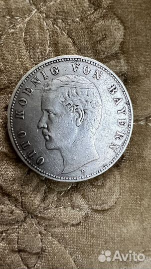 5 марок 1900 года Бавария серебро