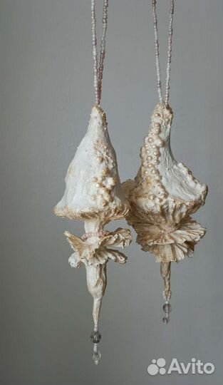 Ёлочная игрушка Гриб. Ватные игрушки ручной работы