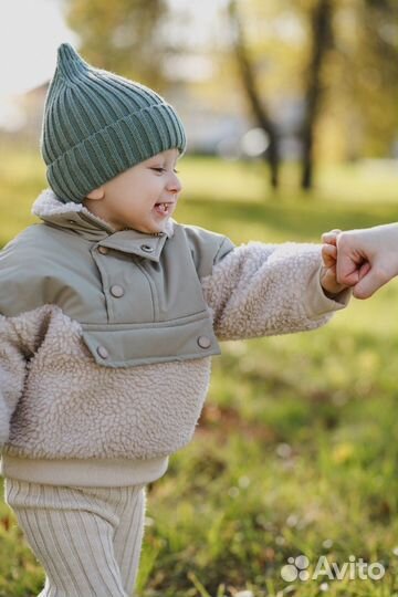 Детская куртка анорак тедди для мальчиков 80 86