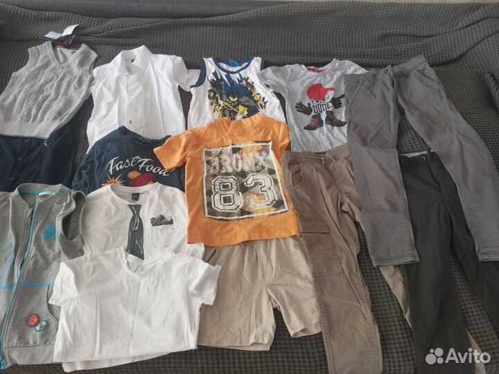 Вещи пакетом на мальчика 122 128