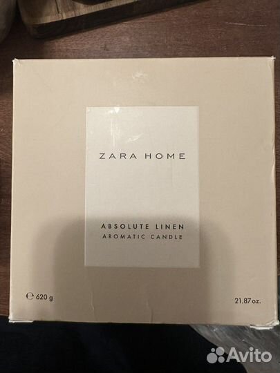 Ароматическая свеча Zara Absolute Linen 620 грамм