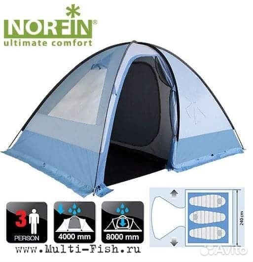 Продам палатку norfin nivala 3