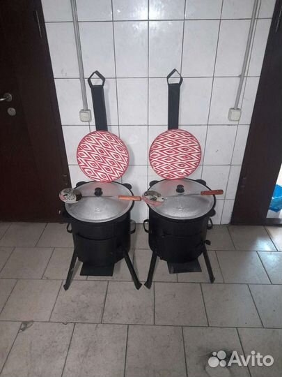 Узбекский Казан печ с трубой + ляган шумовка