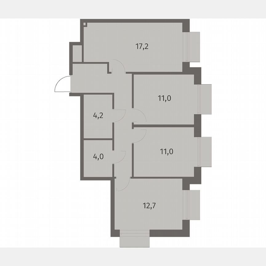 3-к. квартира, 71,1 м², 2/8 эт.