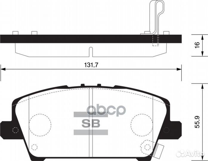 Колодки тормозные дисковые SP1569 Sangsin brake