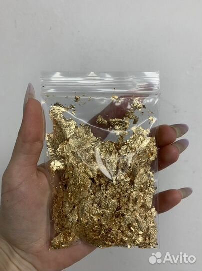 Поталь золотая для маникюра и рукоделия