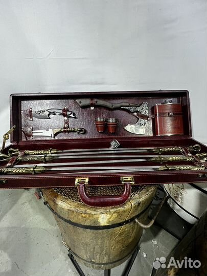 Шашлычный набор подарочный кейс