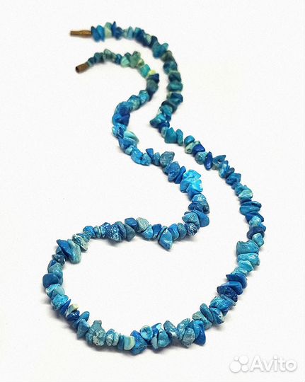 Винтаж бусы натуральный камень говлит