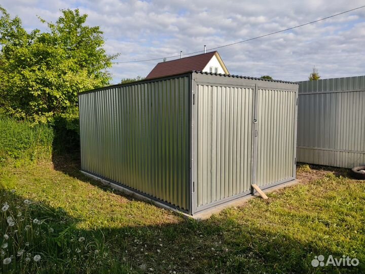 Гараж-ракушка из волнового профиля