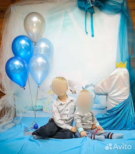 Фотозона голубая и розовая