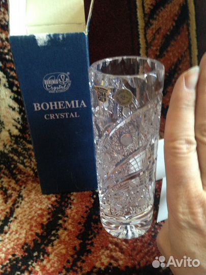 Ваза богемского хрусталя