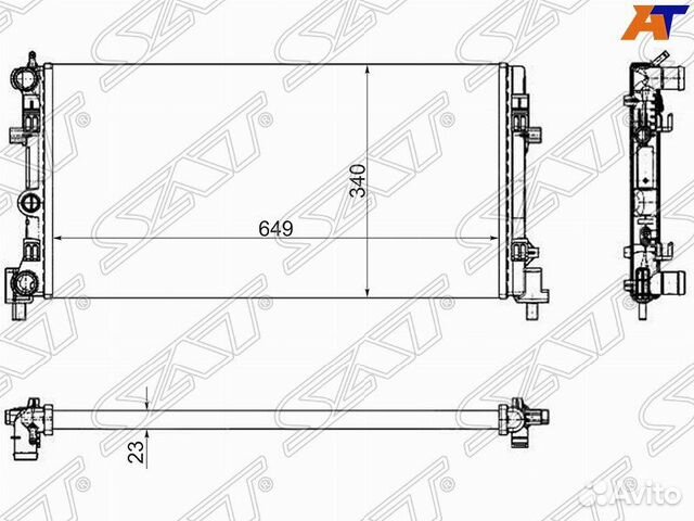 Радиатор Volkswagen Polo седан 10- / Audi A1