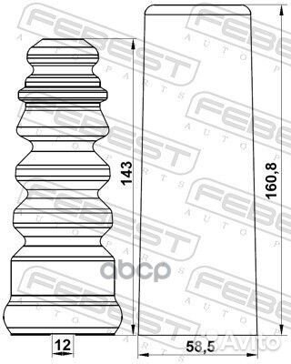 Пыльник+отбойник audi A4 01/A6/VW passat 97- зад