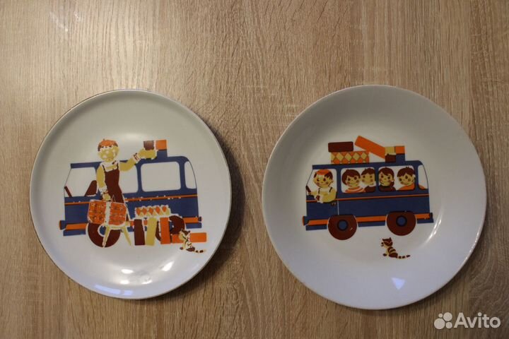 Тарелки коллекционные фарфор Турист Автобус Г Д Р