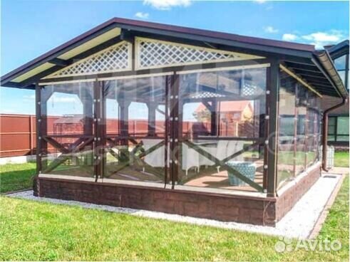 Мягкие окна для террас, летних кафе под ключ