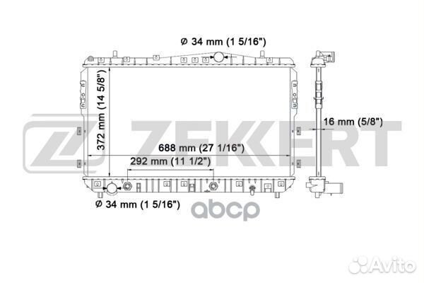Радиатор охл. дв. Chevrolet Lacetti (J200) 03