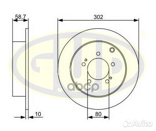 Диск тормозной перед GDB110330 GDB110330 G.U.D