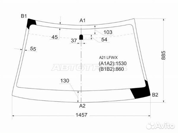 Стекло лобовое vortex estina