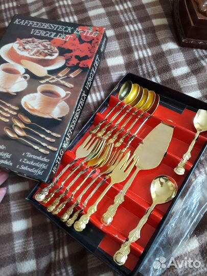 Винтажный набор столовых приборов для десерта