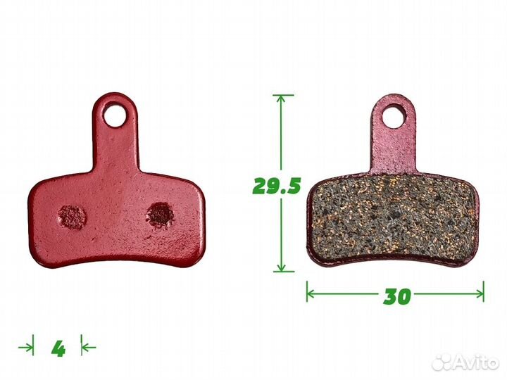 Колодки тормозные велосипедные TP-11H