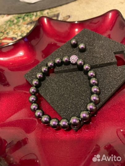 Комплект серьги пусеты и браслет Swarovski