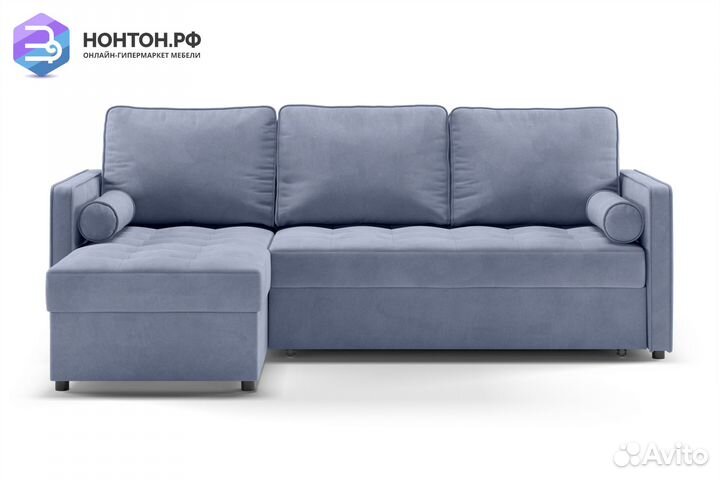 Диван угловой тик-так Модо светло-серый