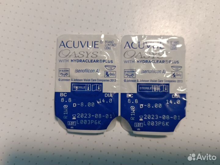 Линзы контактные acuvue oasys 8.8 на -8.00